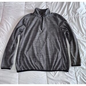 Avalanche Men's Quarter Zip Top Stand Up Pullover Size Large Gray Soft EUC